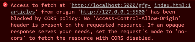 HTTP CORS 跨域資源共享問題